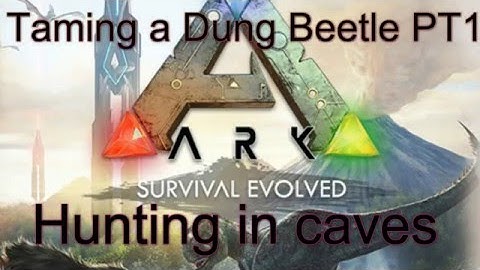 Ark Taming a Dung beetle pt1 : hunting in caves