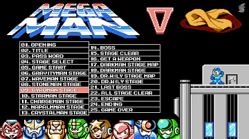 Mega Man 5 Soundtrack (NES OST, 25 Tracks) Megaman V