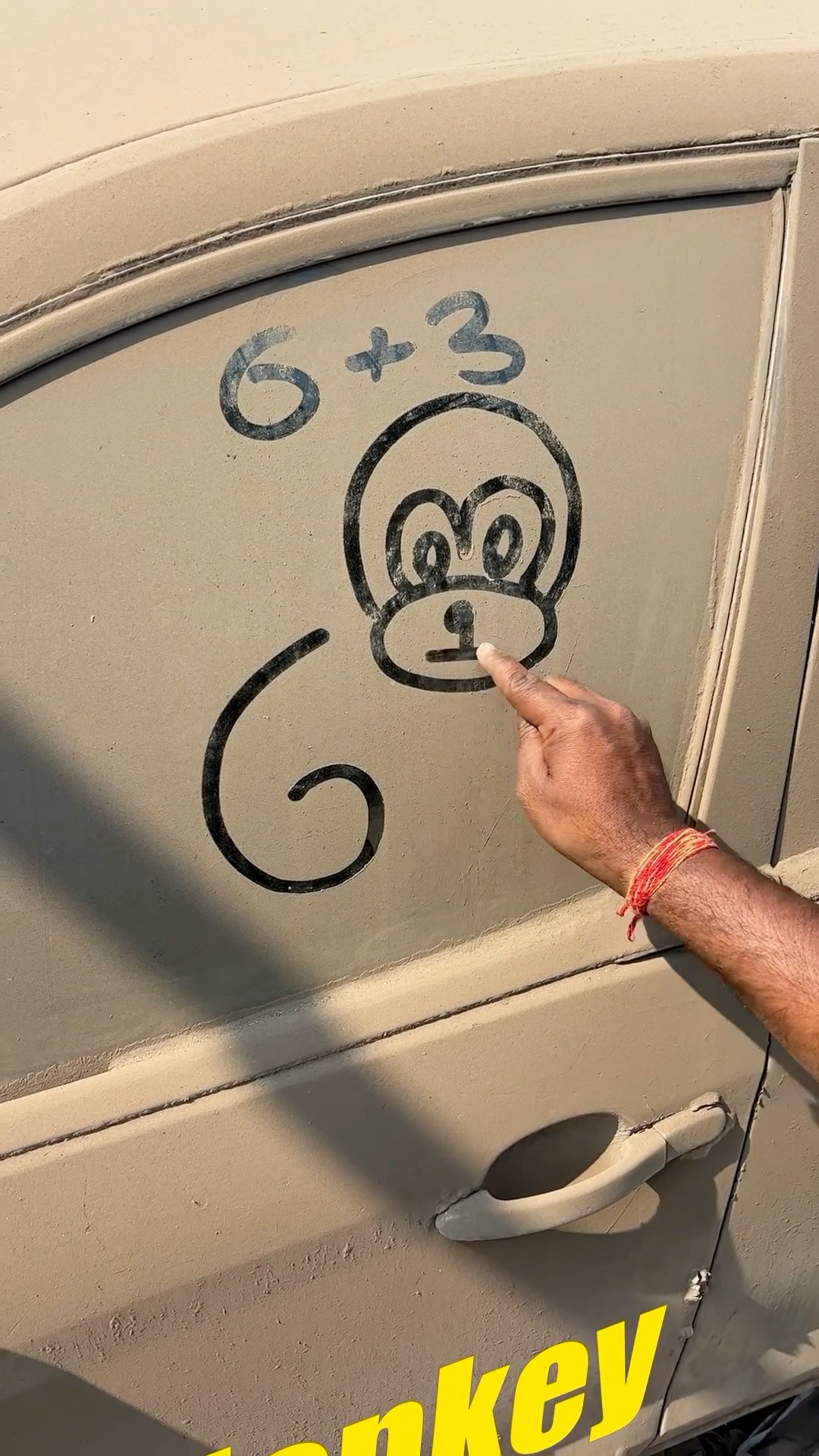 Draw a monkey using letter 6+3 #art #shorts