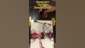 Camera car with pan tilt and mecanum wheels - testing #shorts #esp32cam #hashincludeelectronics