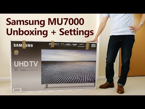 Samsung Mu7000 Mu8000 4k Hdr Tv Unboxing Settings Youtube