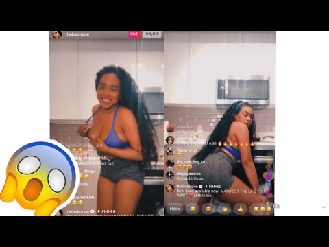 B Simone NIP SLIPS on Instagram live 😳‼️