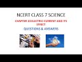NCERT Class 7 science, CH -10 Electric current and its effect  Q/A #science7 #ncertsolutions