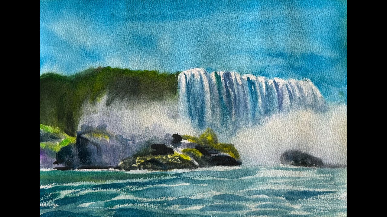 N728 水彩风景Watercolor Landscape 수채화풍경- YouTube