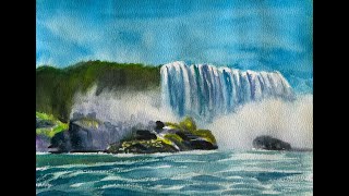 N728 水彩风景Watercolor Landscape 수채화풍경- YouTube