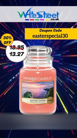 YANKEE CANDLE Cliffside Sunrise Large Jar Candle 30% off - YouTube
