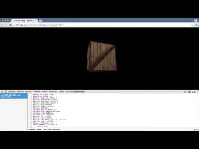 WebGL Shader Editor extension demo