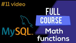 Math function in mySQL || #11 video