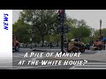 It was a calm morning at the White House, except for the big pile of manure in the road.