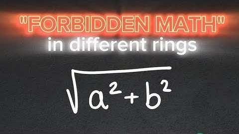 "FORBIDDEN MATH" 😱😱😱 but over other rings