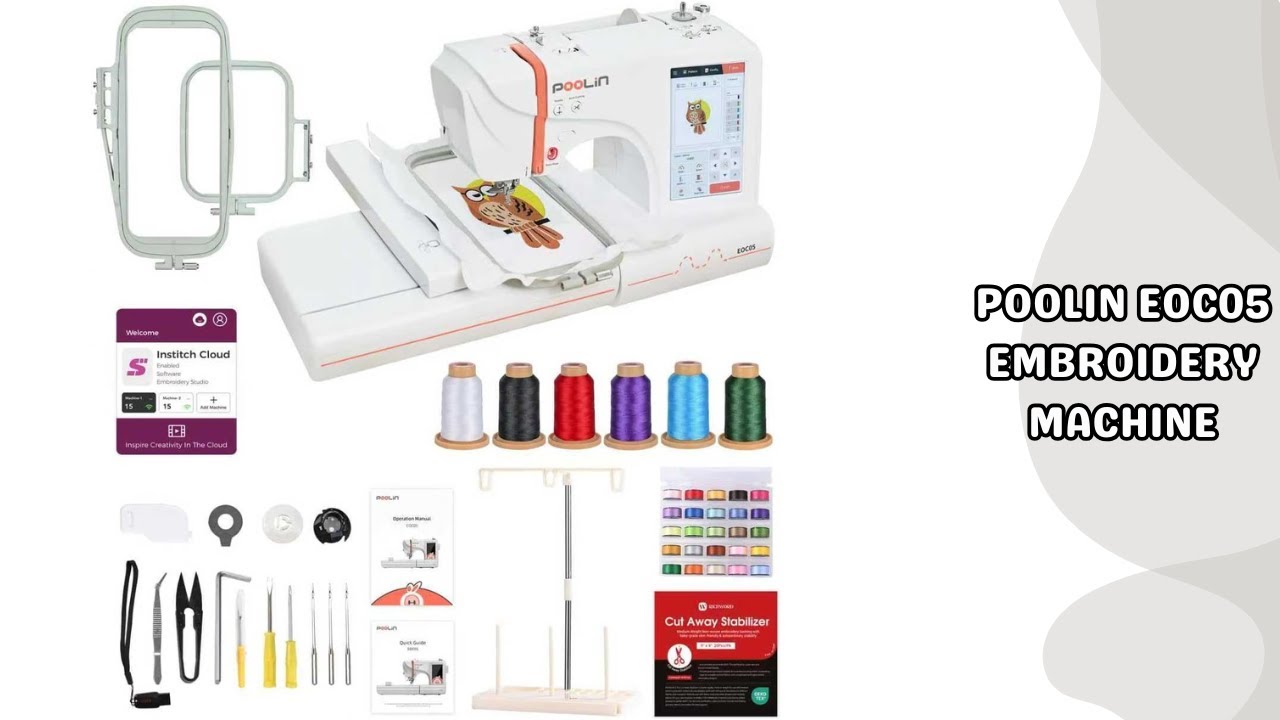 FULL REVIEW: Poolin EOC05 Embroidery Machine - Versatile Project ...