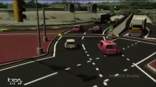Diverging diamond on I-35 in Round Rock