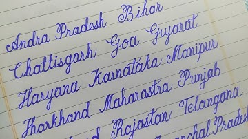 Cursive writing in english || city names in cursive writing || handwriting practice||