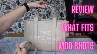 Review + What Fits + Pros & Cons the Marc Jacobs the Tote Small in Twine +  Comparison with the Mini 