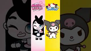 Kuromi, My Melody, Hello Kitty VS Avatar world #vs #shorts #tocaboca #kuromi #mymelody #hellokitty
