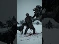 A Brave Man’s Encounter with Zombie Creatures in the Snow