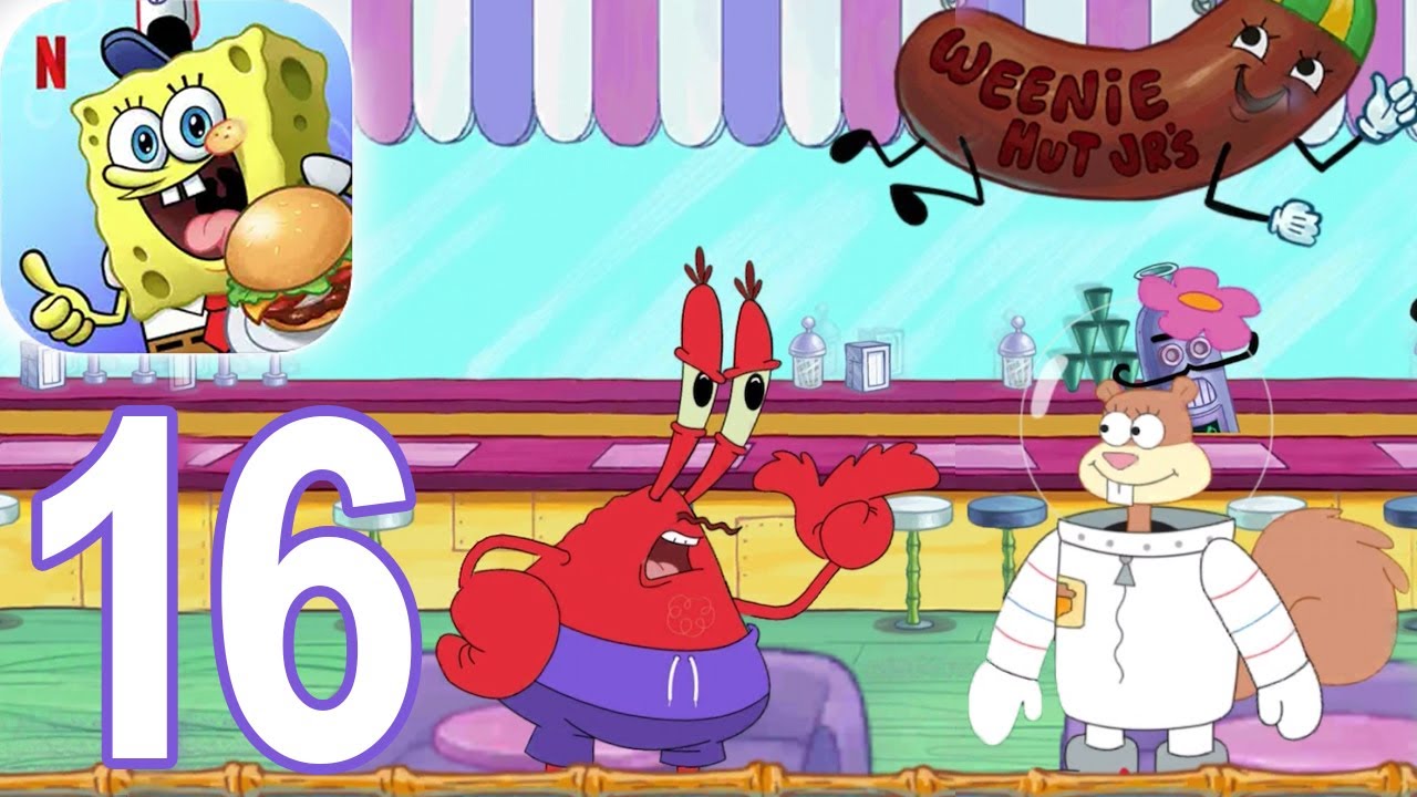 SpongeBob Get Cooking Weenie Hut JR'S Level 10 20 Gameplay