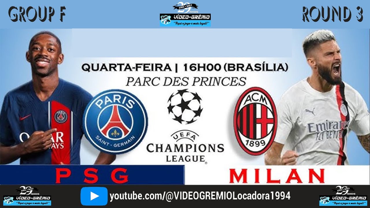 MILAN vs PSG - UEFA CHAMPIONS LEAGUE 23/24 - GROUP F - ROUND 4 - LIVE  (Simulation) 