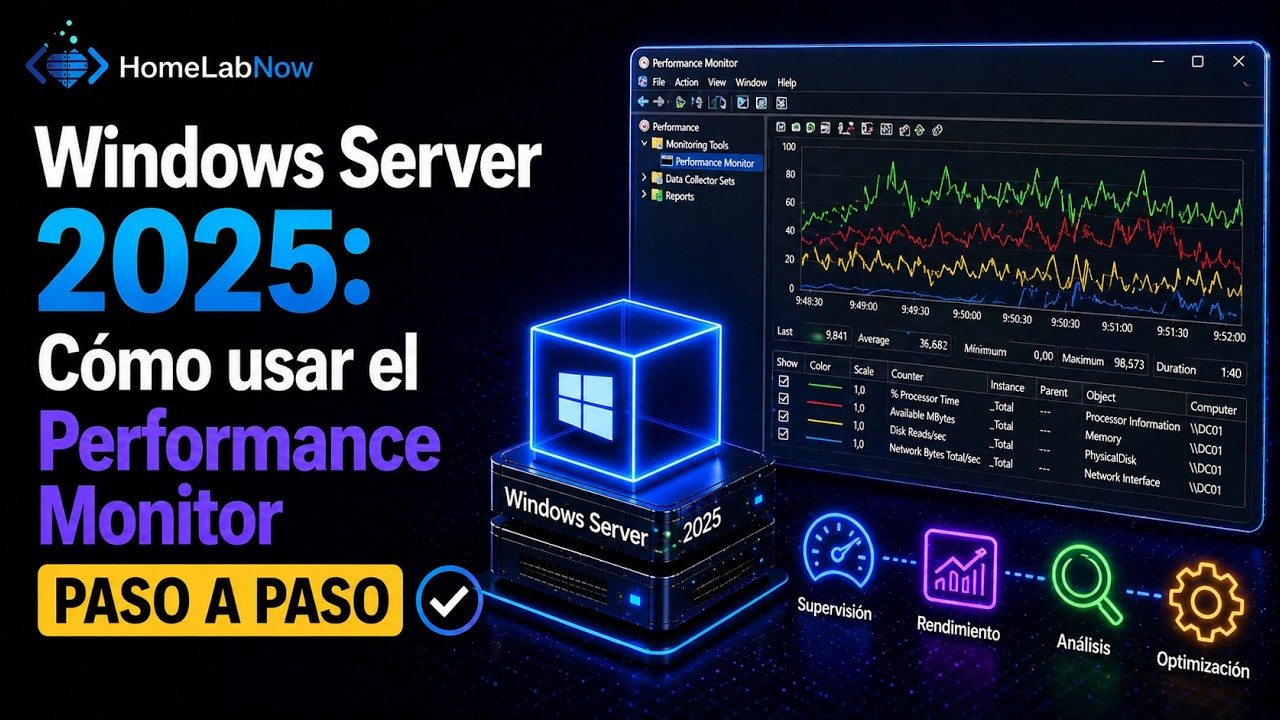 Windows Server 2025: Cómo usar el Performance Monitor paso a paso