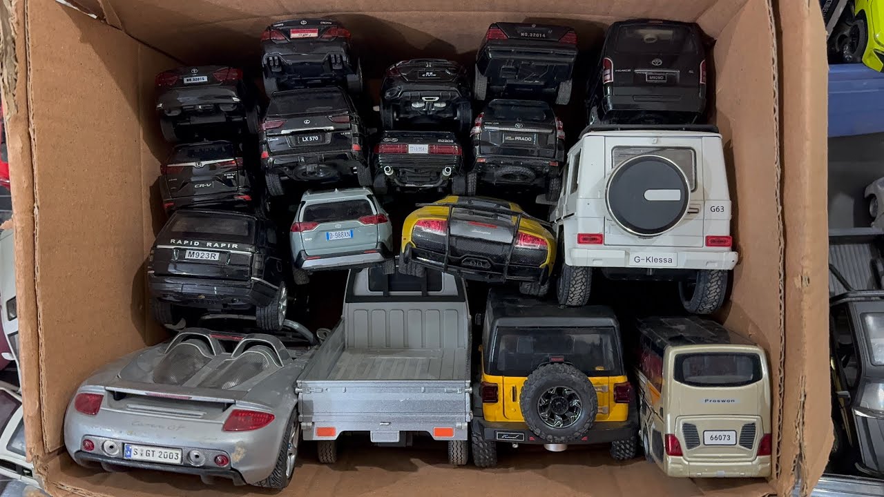Lets pick aBox full of Black model cars,Toyota,Lexus,Mercedes,Chevrolet,mazda,RAM,Honda civic model,