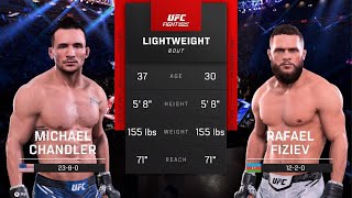 МАЙКЛ ЧЕНДЛЕР VS РАФАЭЛЬ ФИЗИЕВ UFC 5 CPU VS CPU