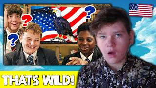 American Reacts to What do British Highschoolers know about America?