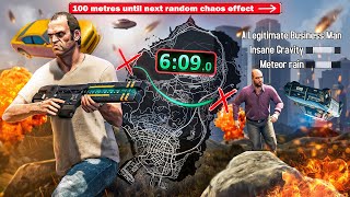 Every 100 Metres Causes Random CHAOS Effect! Can I Cross GTA 5?