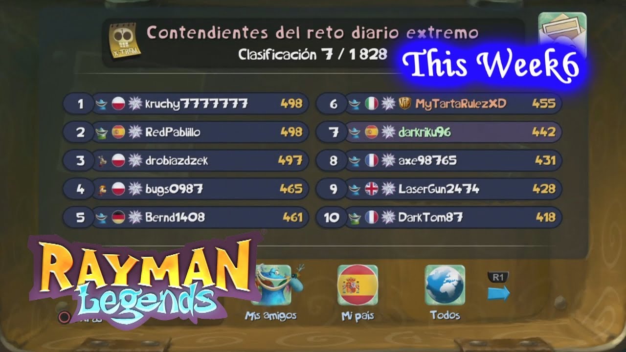 Rayman Legends | Challenges Week 6 - Best spanish speakers performances this week 6