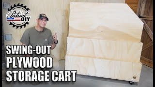 DIY SwingOut Plywood Storage Cart