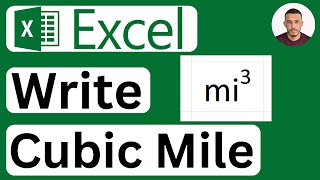How to Add Cubic Mile mi³ in Excel - Easy to Follow