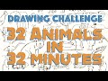 Quick Drawing Challenge: 32 Animals in 32 Minutes (With Professional illustrator Becca Hall)