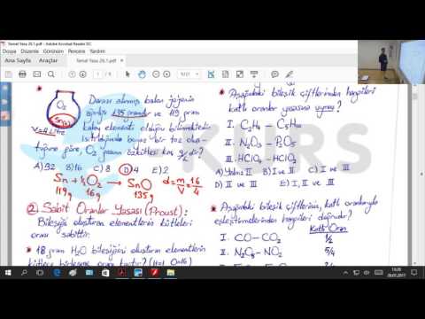E-KURS Online YGS Kursu Kimya Dersleri-6 / Kimya'nın Temel Yasaları - Uzaktan Eğitim Dershanesi