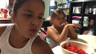 Hot Cheetos and Takis challenge - Victoria Sanchez
