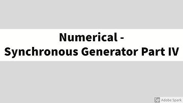 #16  Numerical on Synchronous Generator - Part IV