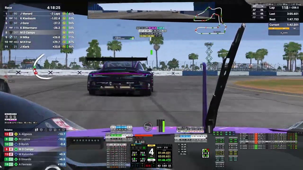 Special Event LMU 8H Sebring Peugeot 9X8 Evo Sunday