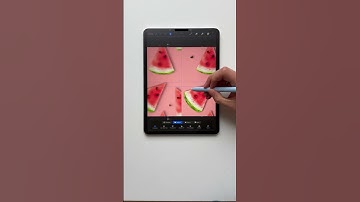 How to create a pattern #procreate #art #digitalart #tutorial #artist #ipad #watermelon #shorts