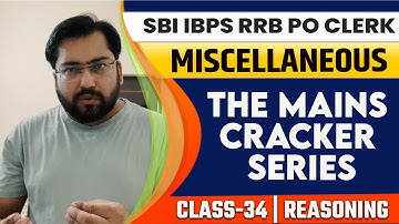 SBI IBPS RRB PO MAINS Cracker Reasoning Miscellaneous Questions | Crack All Exam by Rohit Sir