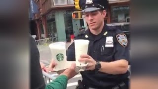 Kind Starbucks Employee Brings Coffee and Pastries to Officers After Explosion