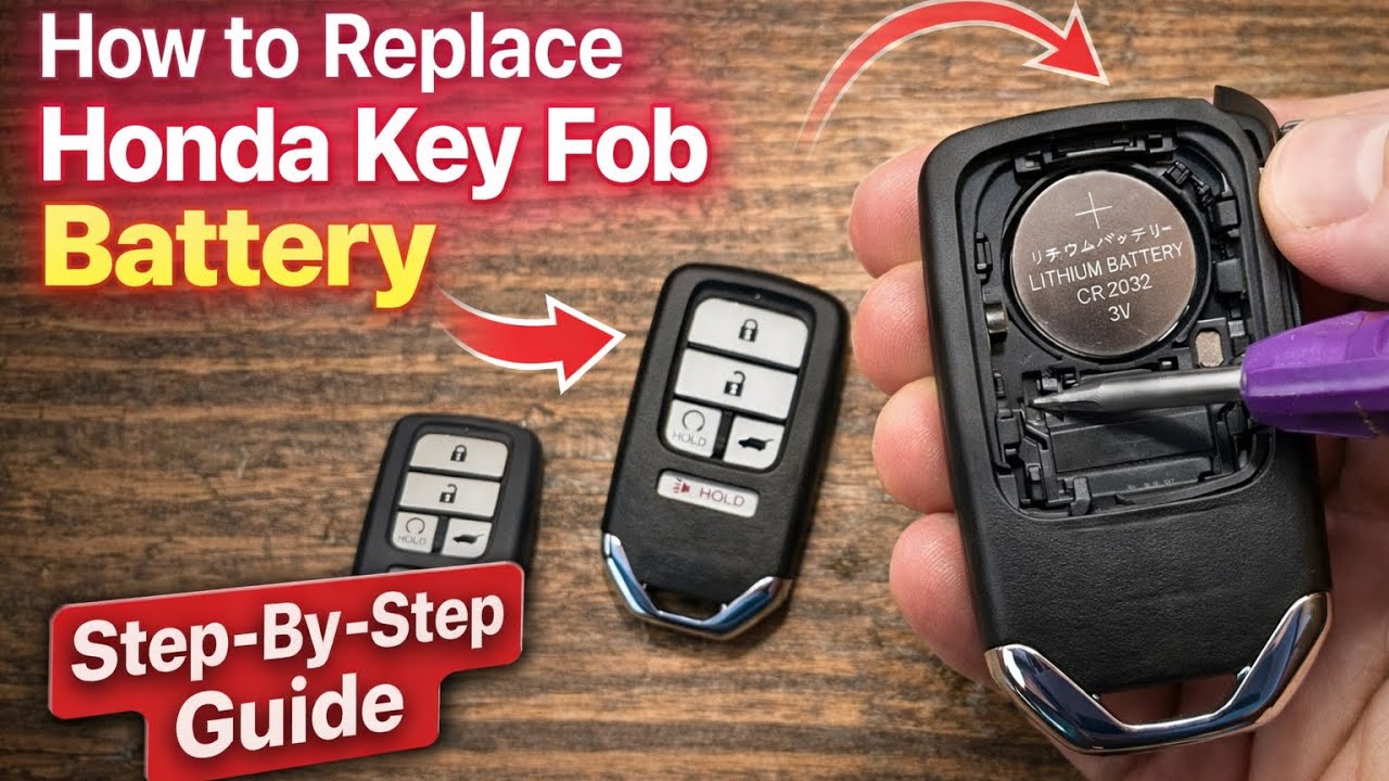 Honda CRV Key Fob Battery Replacement - also on Accord, Civic - YouTube