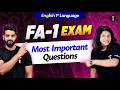 SSLC 1st Language English 💡 | FA-1 Exam High-Weightage Questions🎯