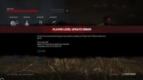Dead by Daylight - Player Level Update Error?