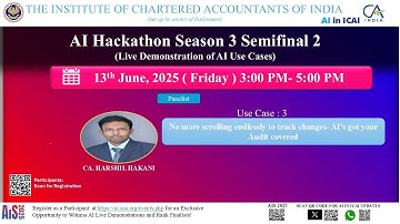 AI Hackathon S3 SF2: UC 3 –AI to detect & summarize audit file changes – by CA. Harshil Hakani