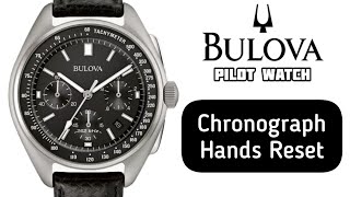How To Reset Chronograph Hands BULOVA Apollo Pilot Watch