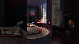 Relaxing music to the sound of rain in a cozy room in a metropolis  Dreamy sleep music