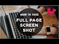 How to Take ScreenShot of Full Web page | Video Tutorial