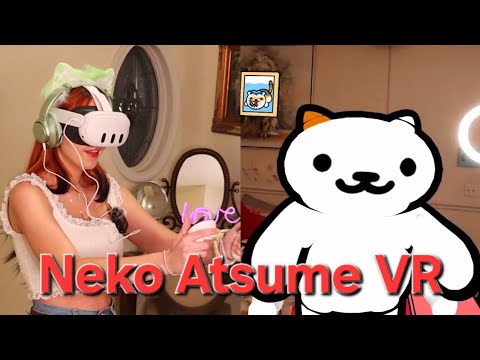 VIRTUAL KITTIES! Playing Neko Atsume on VR for *almost* 2 minutes