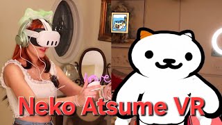 VIRTUAL KITTIES! Playing Neko Atsume on VR for *almost* 2 minutes