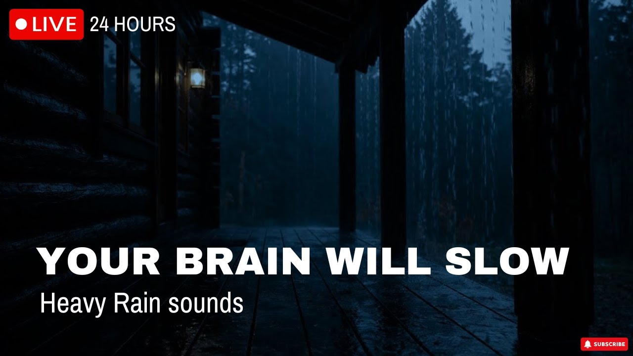 🔴 Quiet Rainstorm at the Cabin 🌧️ Eerie but Soothing