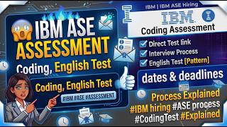 😱IBM ASE Assessment Mails | IBM Coding Assessment | IBM Hiring Process | Coding , English Test