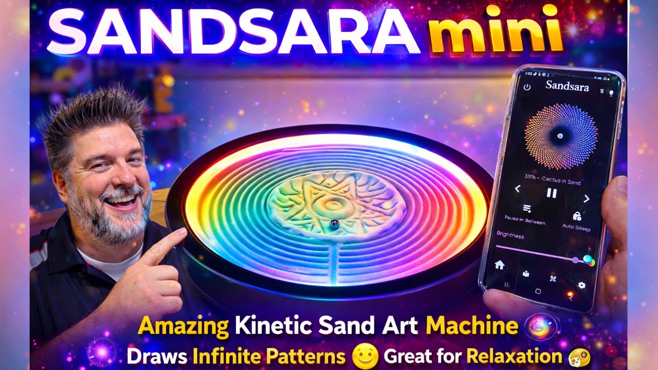 ✨ Sandsara Mini: Amazing Kinetic Sand Art Machine 🌀 Draws Infinite Patterns 😌 Great for Relaxation 🎨